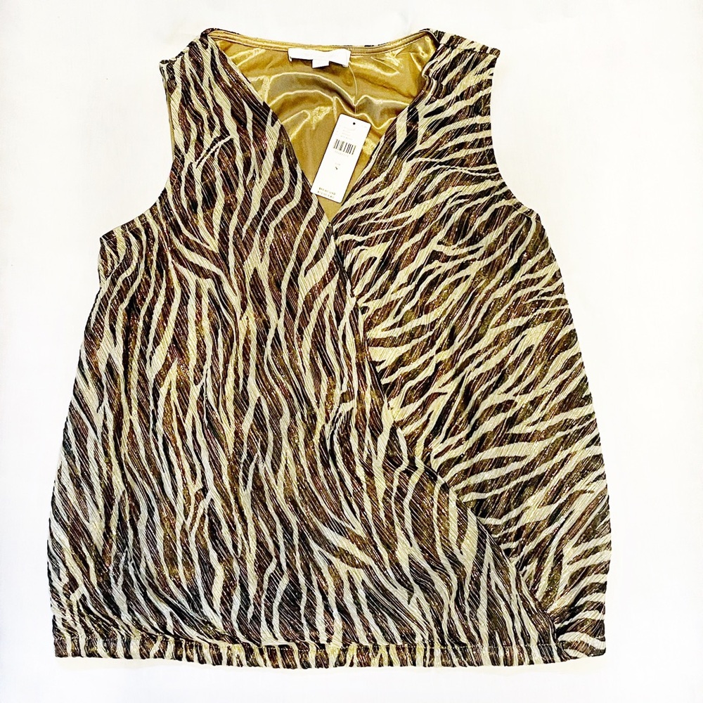 Anthropologie Shimmer Metallic Tank Size S